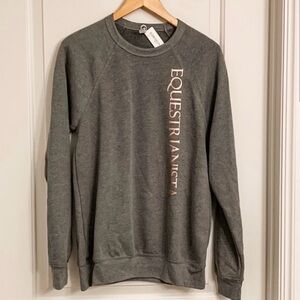Equestrianista Cozy Crew Neck Sweatshirt in Heather Gray